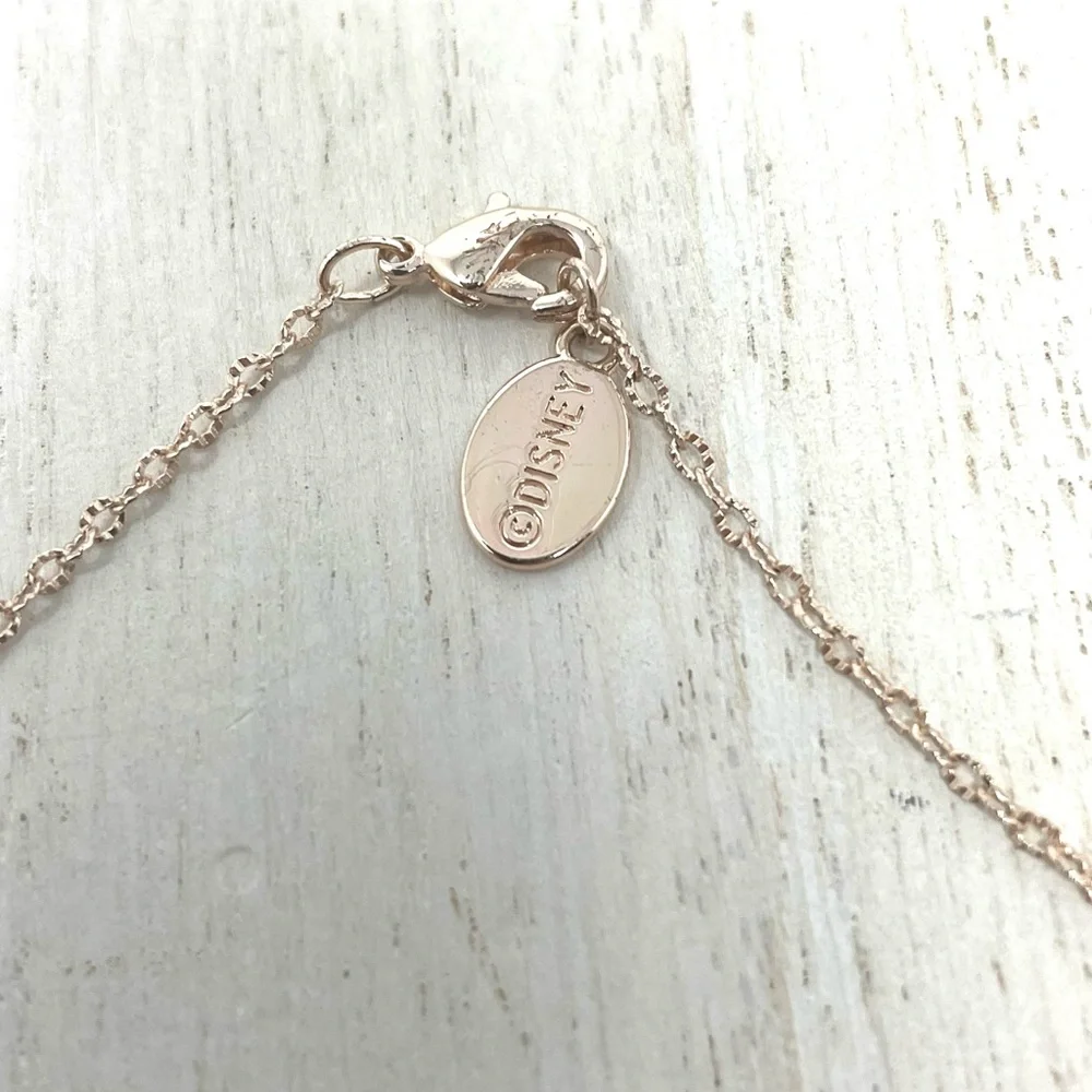 DISNEY rose gold tone pendant necklace
